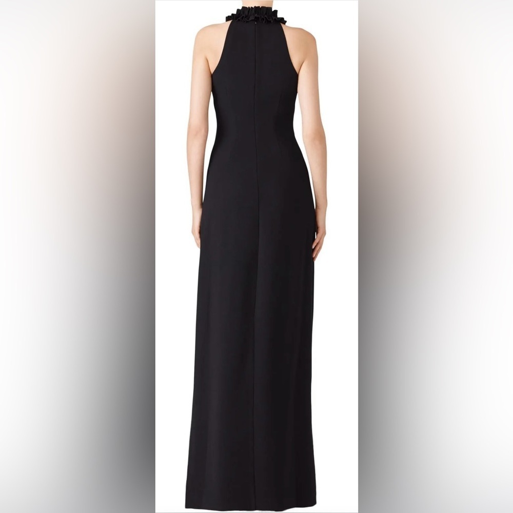 Trina Turk Black High Ruffle Gown Size 4 - Picture 7 of 9